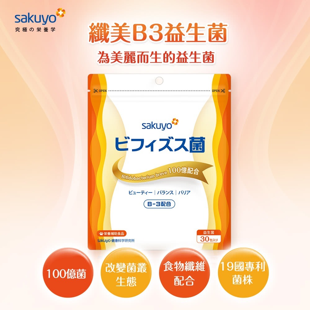 sakuyo經典禮盒 (比菲德氏菌及半乳寡醣+纖美B3益生菌)-細節圖2