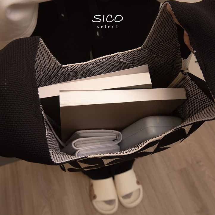 SICO厚實針織花色小提袋 (多種款式)-細節圖5