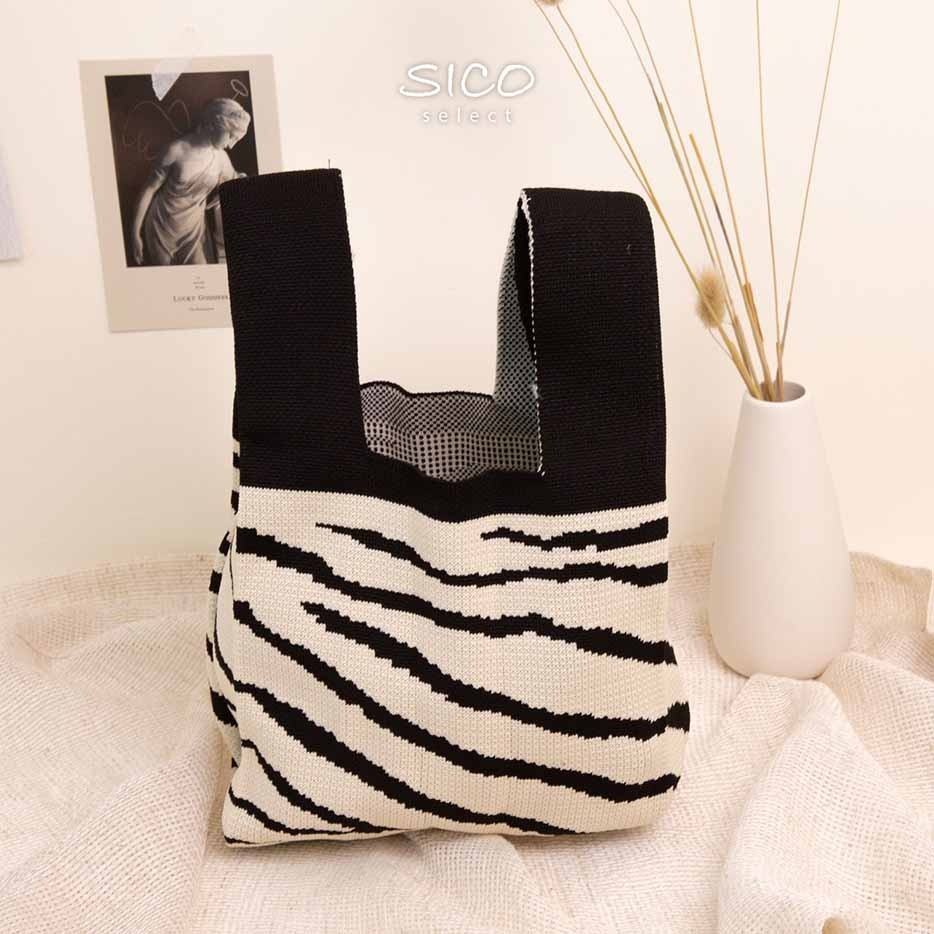 SICO厚實針織花色小提袋 (多種款式)-細節圖7