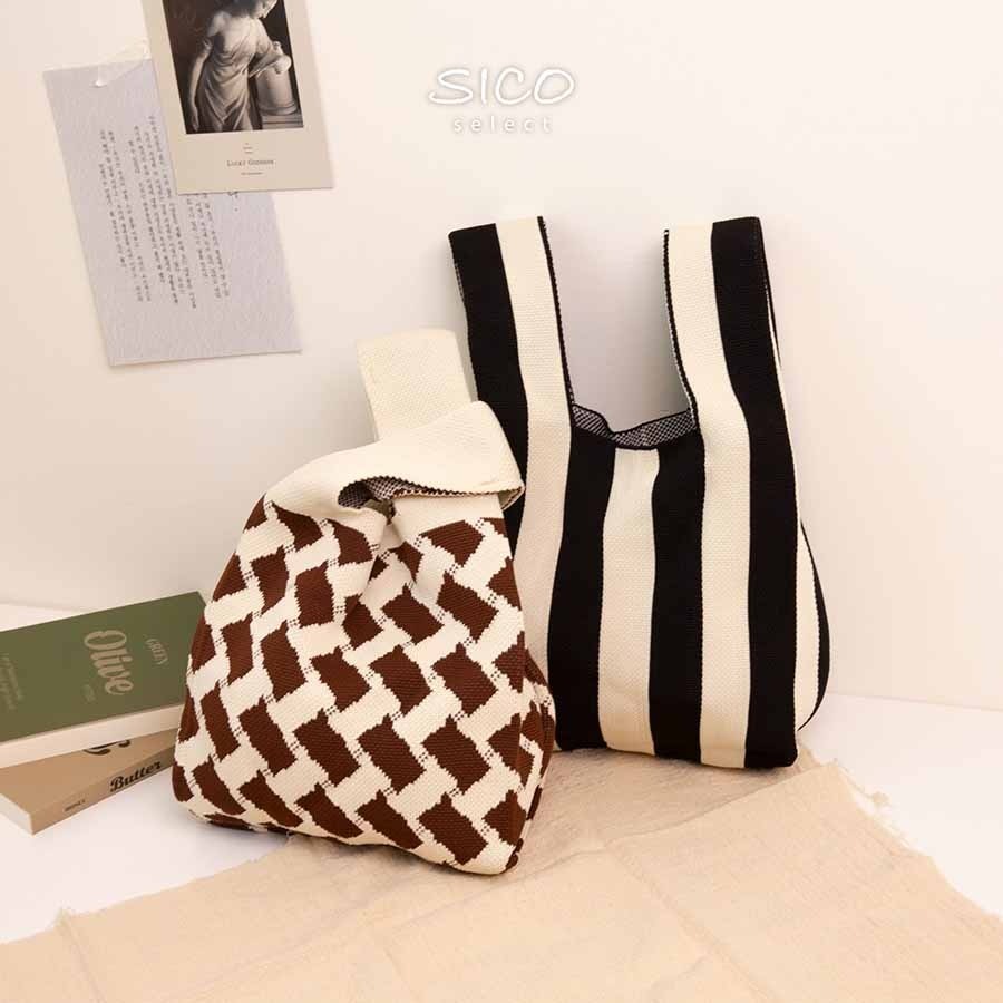 SICO厚實針織花色小提袋 (多種款式)-細節圖8