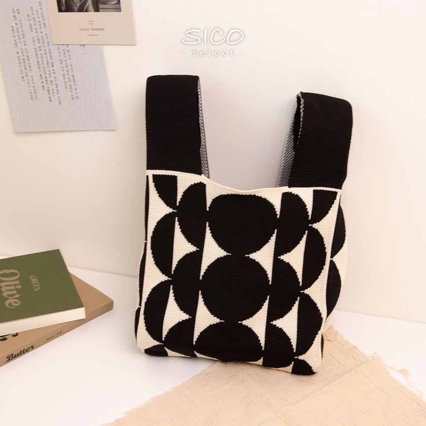SICO厚實針織花色小提袋 (多種款式)-細節圖9