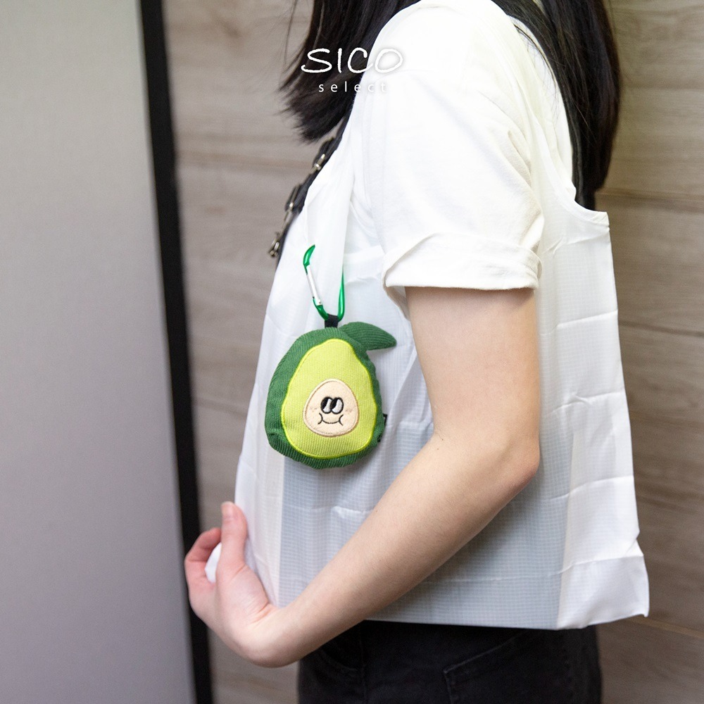 SICO 蘋果吊飾隨身購物袋 (綠酪梨/黃檸檬/紅蘿蔔)-細節圖5