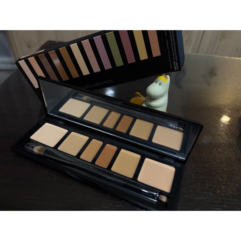 【JUNG SAEM MOOL】  鄭瑄茉彩妝師專業六色遮瑕盤 6.5g 遮瑕膏 校色 遮瑕 黑眼圈 淚溝 泛紅-細節圖2