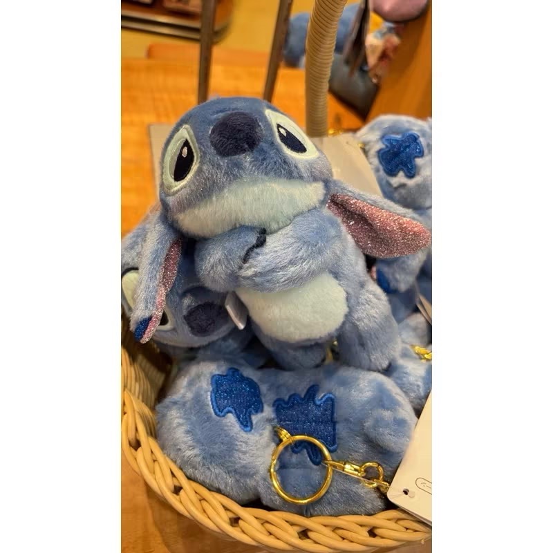 迪士尼商店 store 史迪奇 抱偶 鑰匙圈吊飾 史迪奇嘴饞系列甜甜圈絨毛玩偶-細節圖2