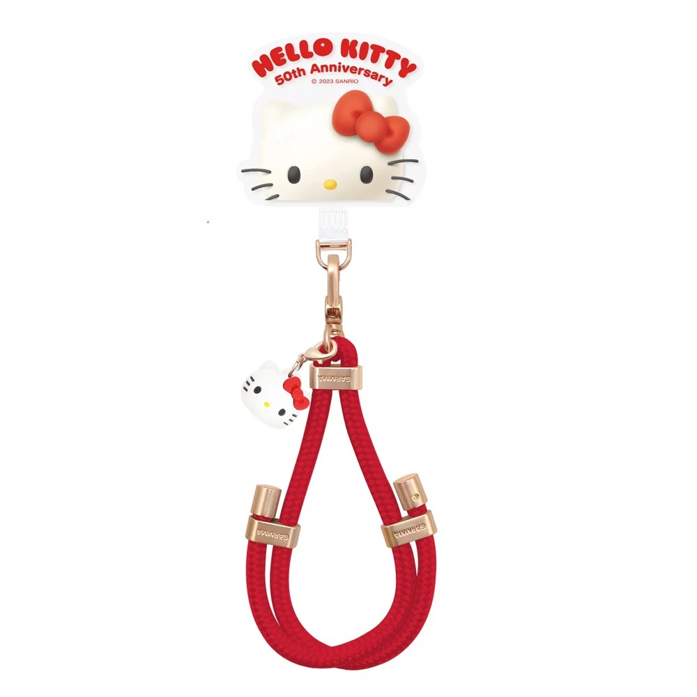 Hello Kitty 公仔手機防丟掛繩 50週年 紅-細節圖2