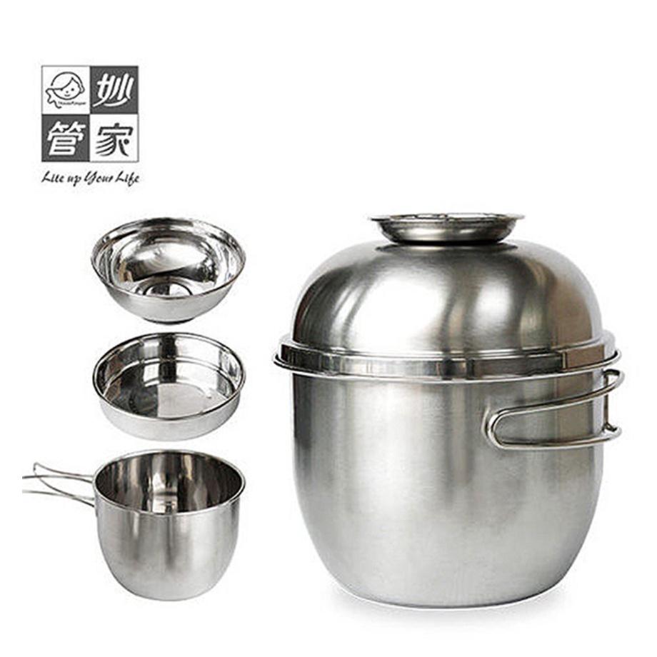 妙管家304L不銹鋼戶外餐具組HKCP-2016 附網袋-細節圖3