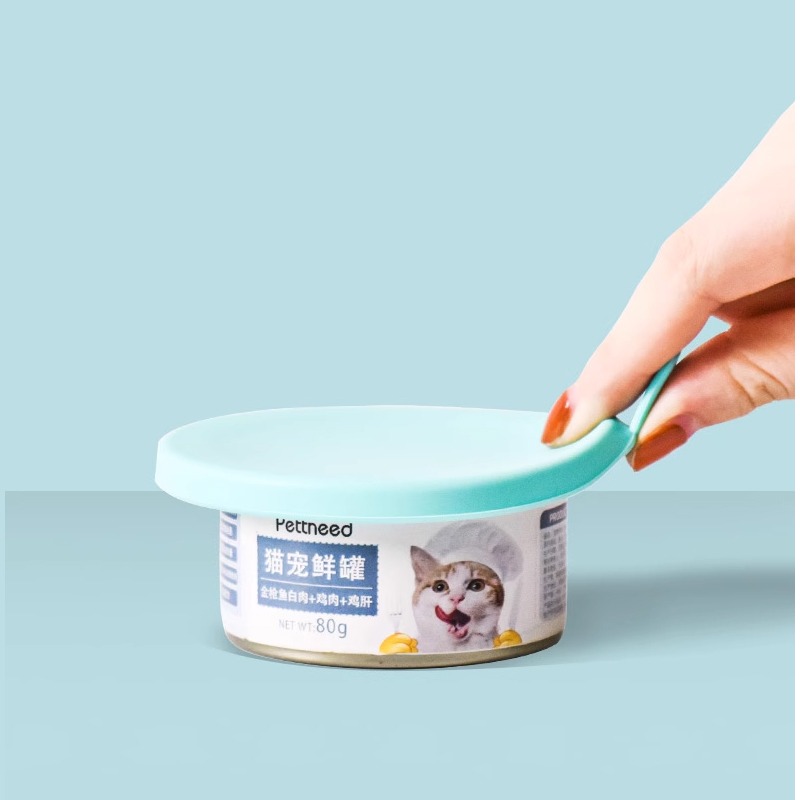 寵物罐頭密封矽膠蓋（贈！勺子）罐頭蓋 寵物罐頭 罐頭 罐頭蓋 360度密封包-細節圖5