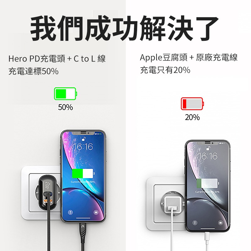  iPhone 18W 充電頭【18W PD+QC3.0 數顯快充頭】iPhoneX 充電器 三星 豆腐頭 台灣公司貨 -細節圖4