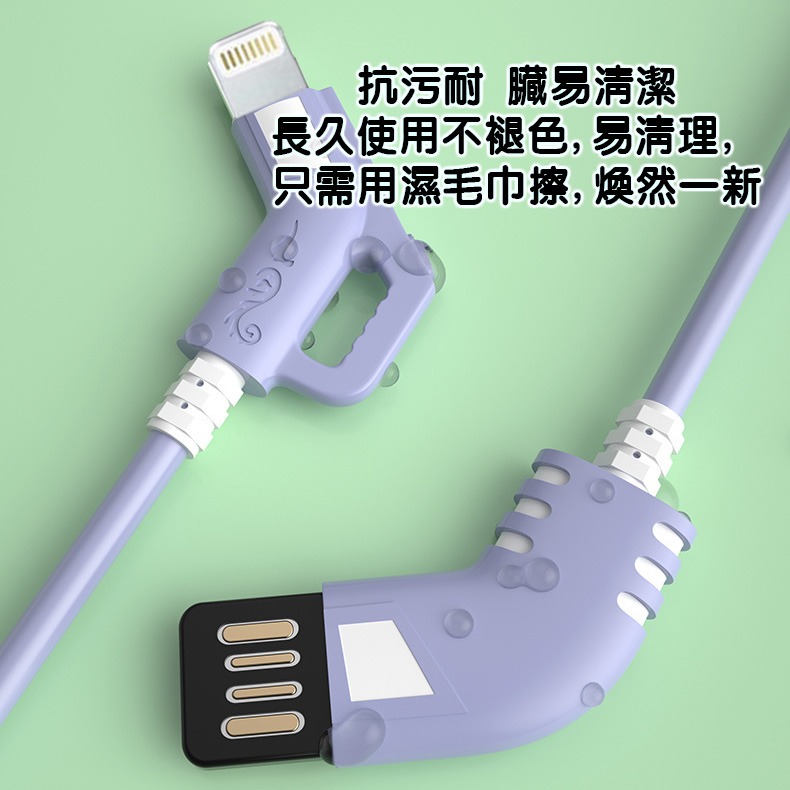 第三代液態矽膠油槍充電線適用蘋果lightning usb 安卓type-c  iPhone 12 11 X 8 7 6-細節圖8