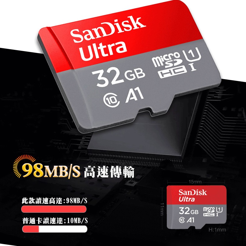 SanDisk Ultra MicroSD A1公司貨高速手機記憶卡128G 64G 32G-細節圖3