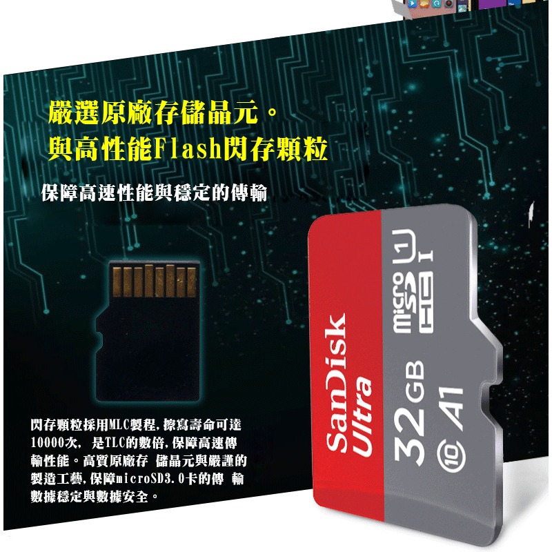 SanDisk Ultra MicroSD A1公司貨高速手機記憶卡128G 64G 32G-細節圖5