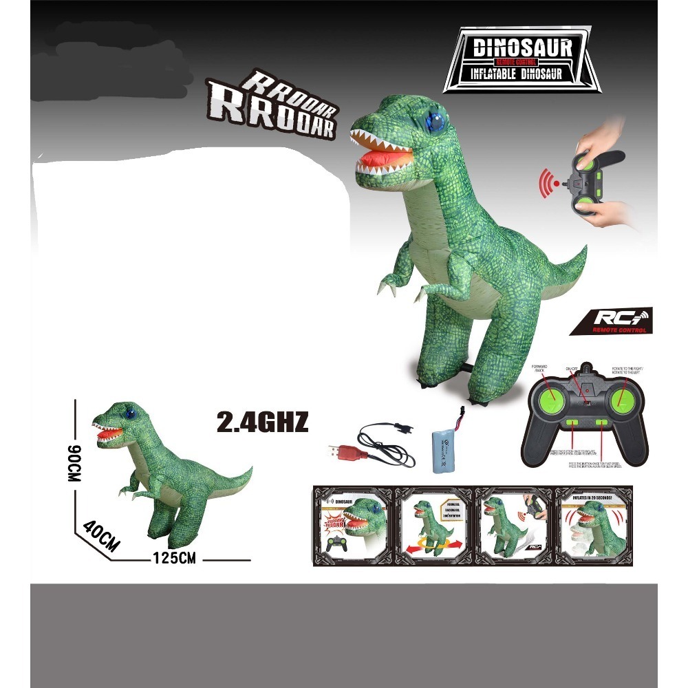 遙控充氣霸王龍 兒童恐龍玩具男孩3-6嵗電動遙控 超大號兒童仿真遙控電動霸王龍玩具 侏羅紀恐龍 男孩生日禮物 可充電-規格圖8