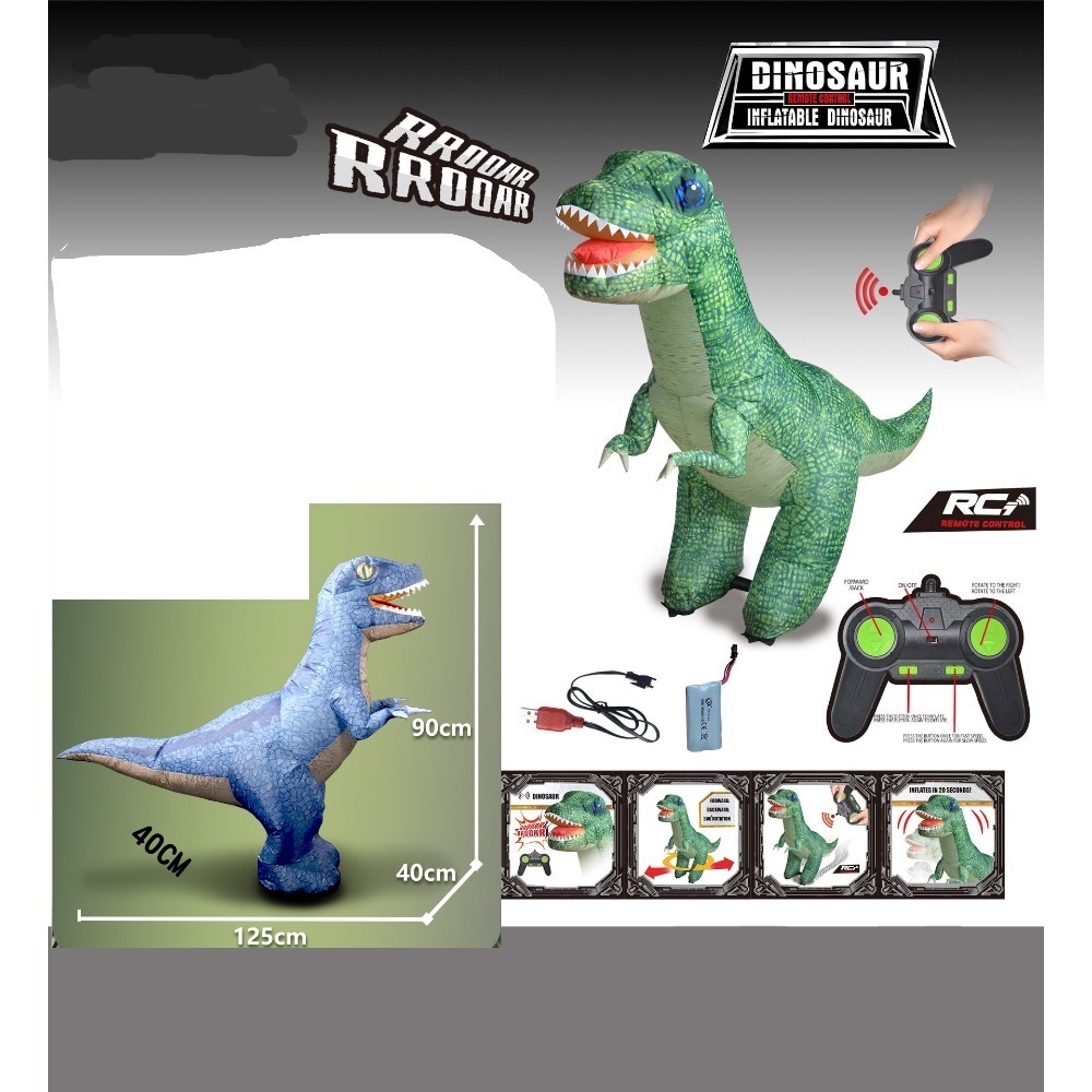 遙控充氣霸王龍 兒童恐龍玩具男孩3-6嵗電動遙控 超大號兒童仿真遙控電動霸王龍玩具 侏羅紀恐龍 男孩生日禮物 可充電-規格圖8