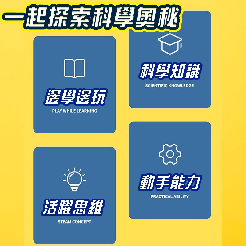 鱷魚科學教育diy材料包 3d紙質拼圖DIY  兒童手做 科學實驗材料包 玩具DIY 兒童益智玩具 diy-細節圖3