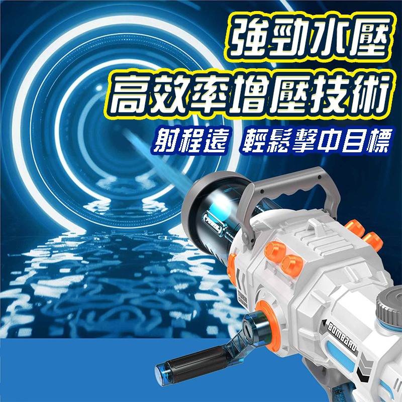 夏日戲水加特林水槍 手動連發水槍 手搖式水槍 兒童水槍 玩具水槍 格洛克水槍 洗澡玩具 打水仗 戲水玩具-細節圖4