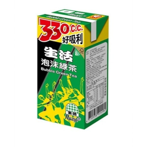 生活泡沫綠茶330ml