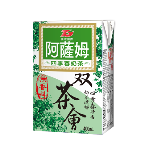 阿薩姆 雙茶會 四季春奶茶 400ml-細節圖2