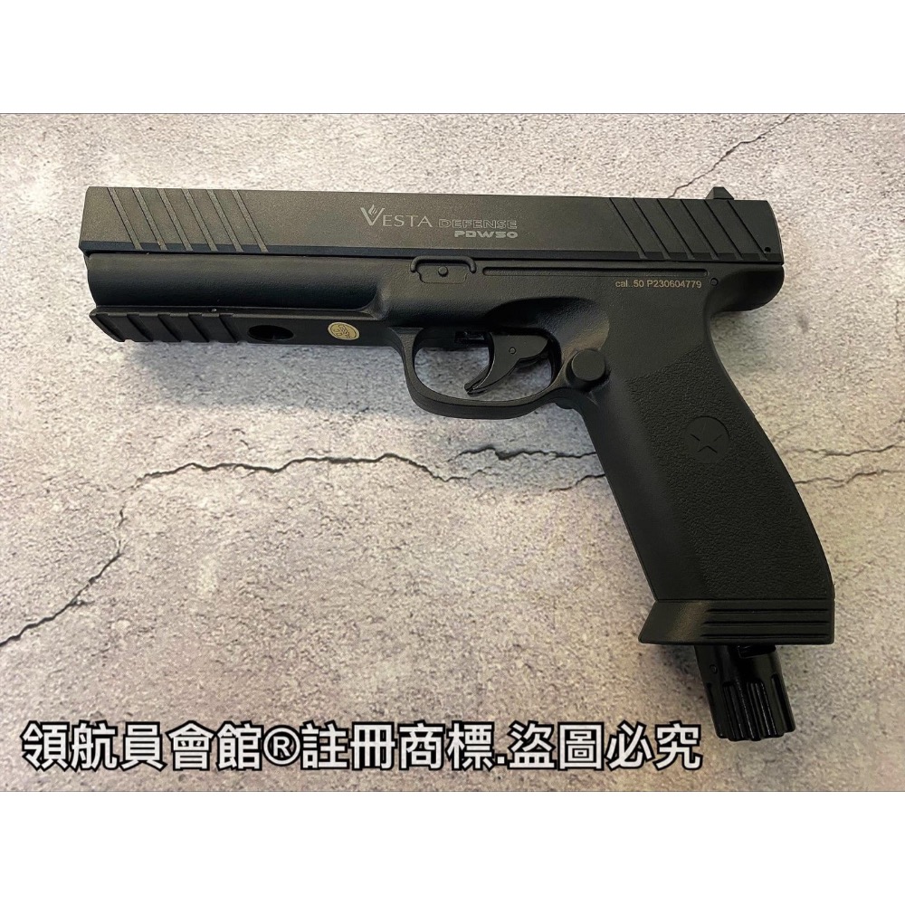 【領航員會館】正版PDW50鎮暴槍 威力強大！短小精悍！VESTA拍打式快拍防身鎮暴手槍CO2槍行車糾紛克拉克G17-細節圖9