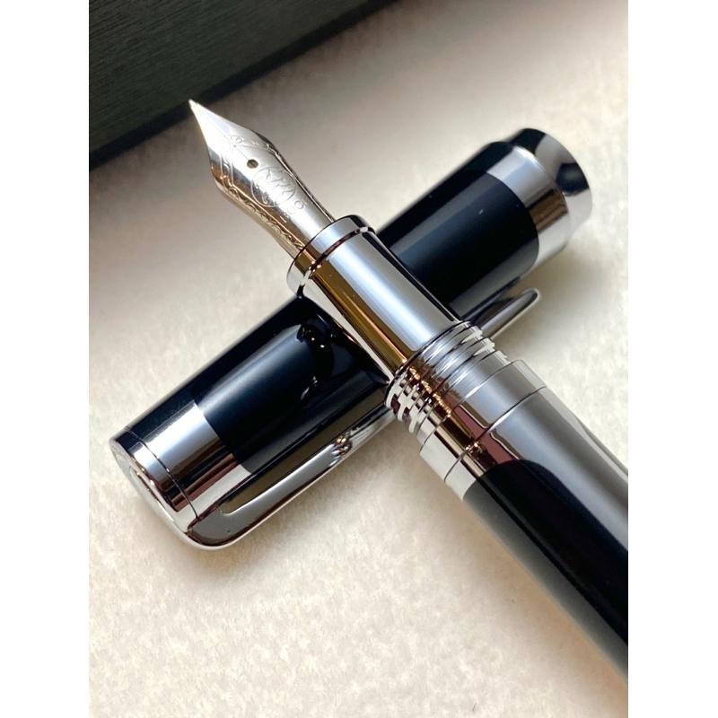 3952老山羊-西拉雅 黑之明 白鋼尖鋼筆-細節圖7