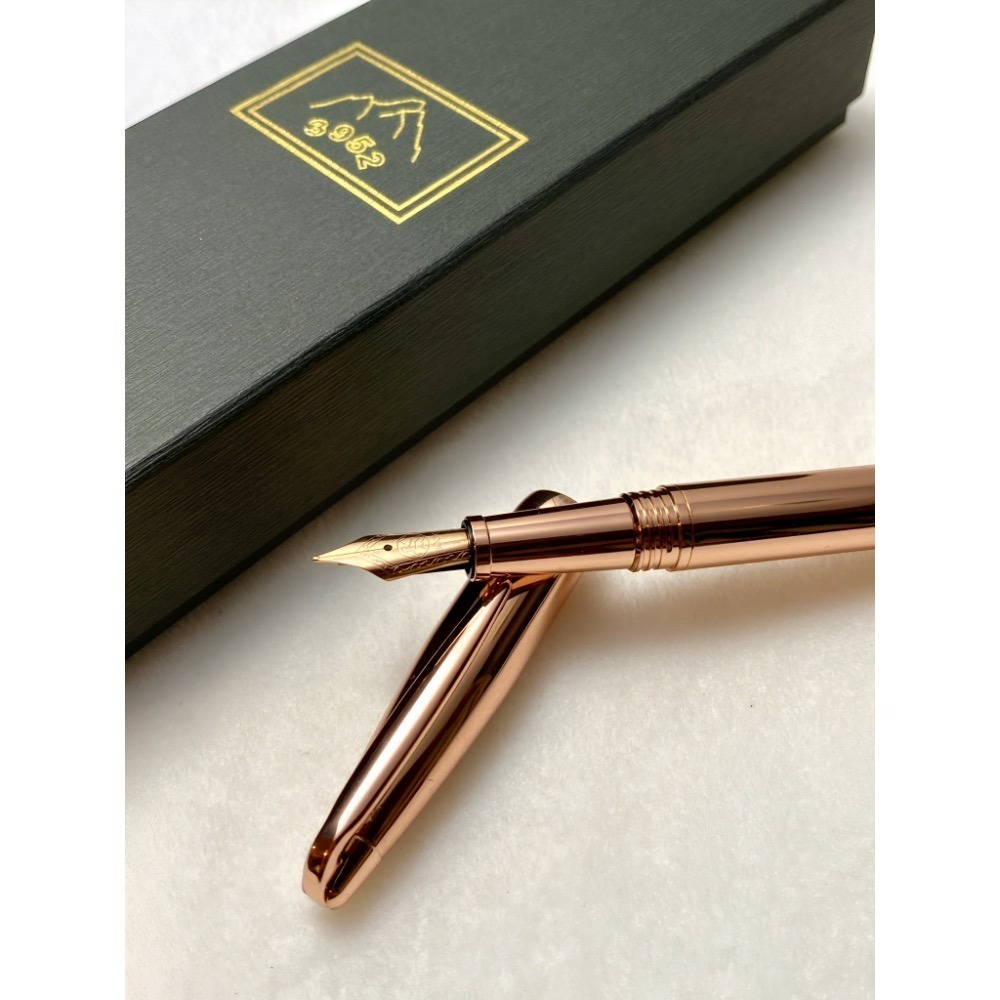 3952老山羊-綺羅星 典雅玫瑰金 玫瑰金鋼尖鋼筆-細節圖6