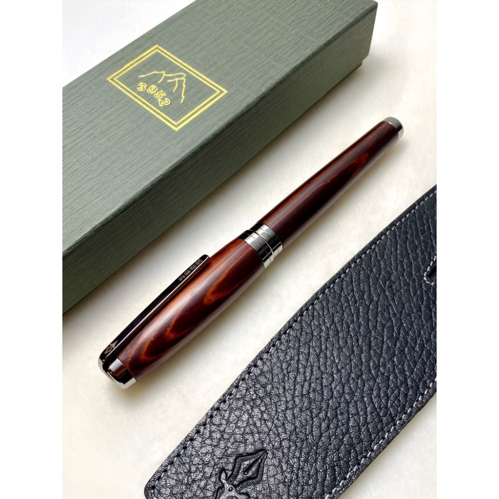 3952老山羊-X888 玫瑰木 玫瑰金鋼尖鋼筆-細節圖2