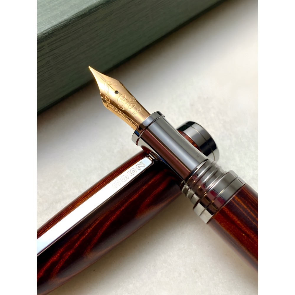 3952老山羊-X888 玫瑰木 玫瑰金鋼尖鋼筆-細節圖6