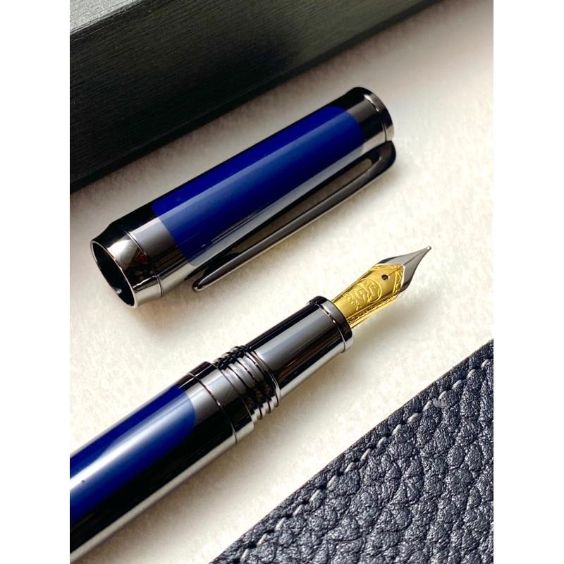 3952老山羊-西拉雅 森之藍 雙色鋼尖鋼筆-細節圖4