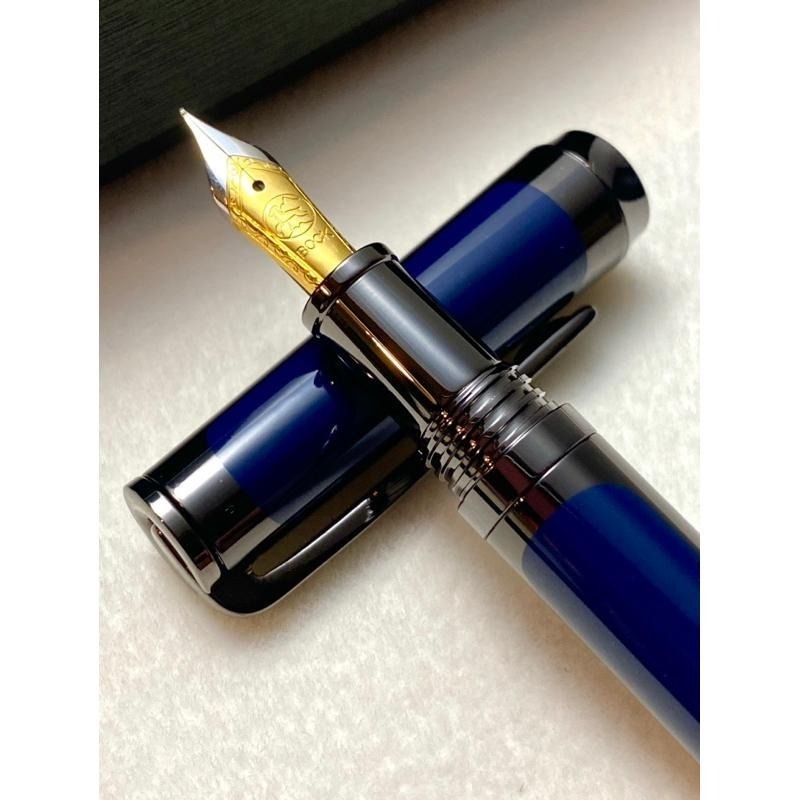 3952老山羊-西拉雅 森之藍 雙色鋼尖鋼筆-細節圖7