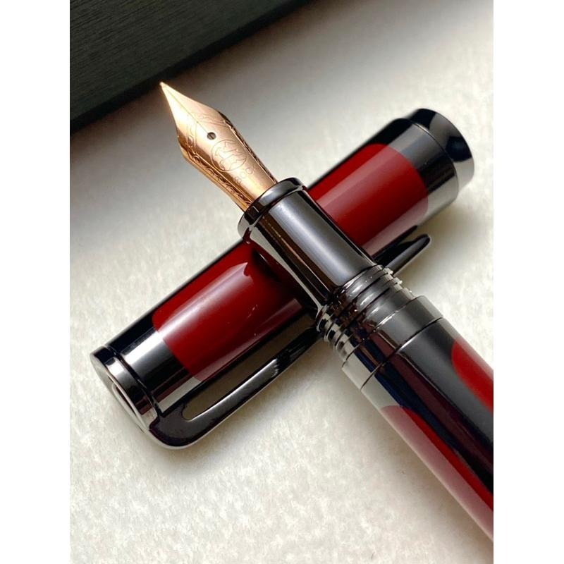 3952老山羊-西拉雅 櫻之紅 玫瑰金鋼尖鋼筆-細節圖7