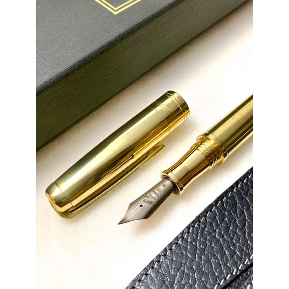 3952老山羊-X800 原味黃銅 經典原味 特調書法鈦尖鋼筆-細節圖2