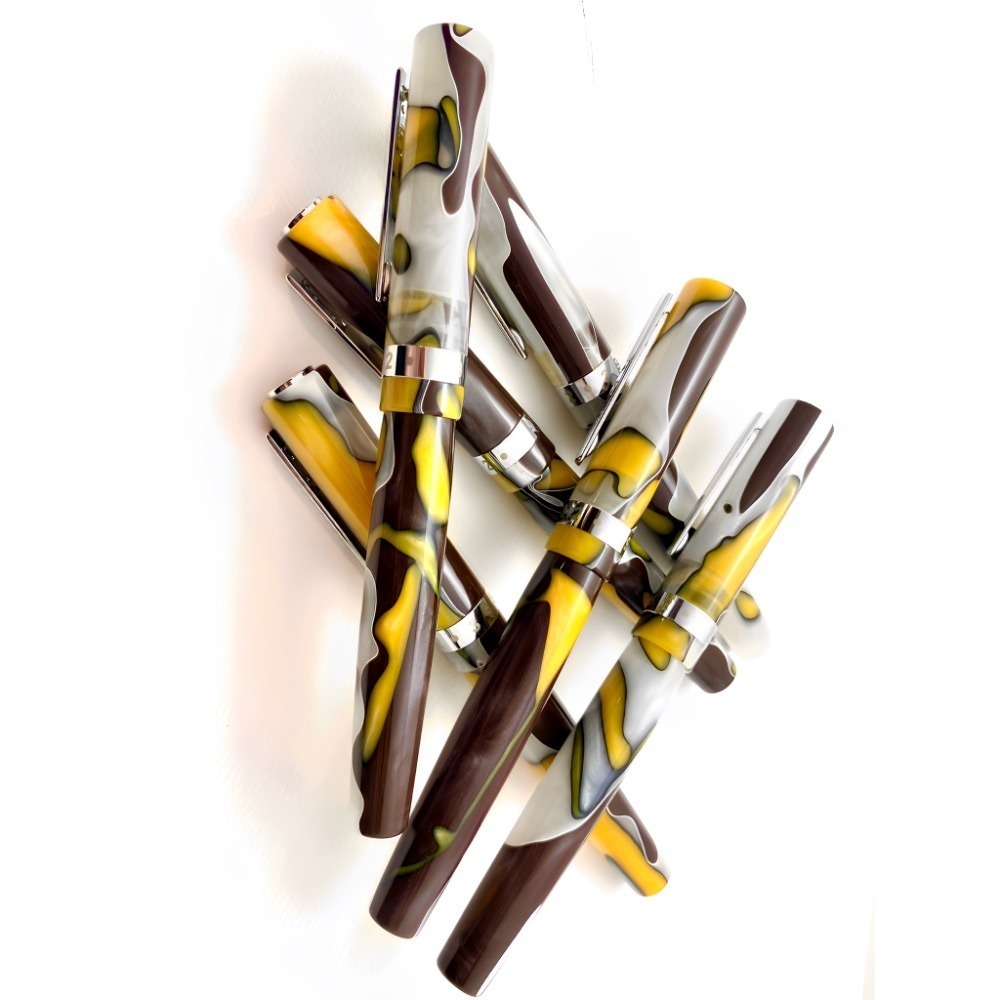 3952老山羊-馬卡道 秋黃 雙色鋼尖鋼筆-細節圖7