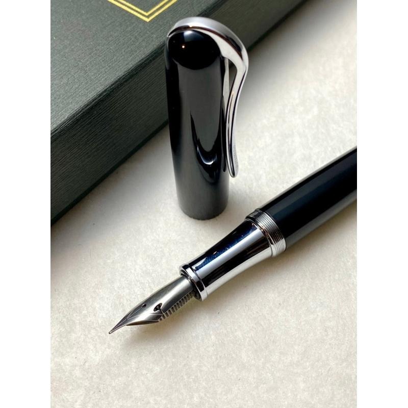 3952老山羊-BON1 曜石黑 亮面鋼琴烤漆 彈性刀尖(闕月刀)鋼筆-細節圖4