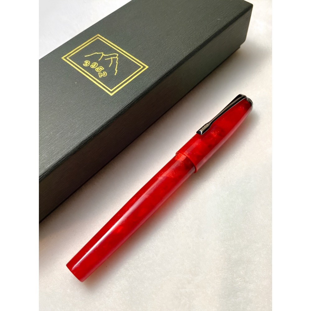 3952老山羊-布萊梅 紅 玫瑰金鋼尖鋼筆-細節圖4