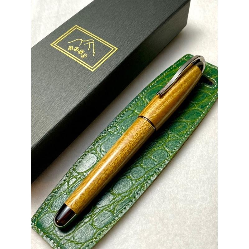 3952老山羊-那魯灣 嚴選綠檀木 高清高亮版 雙色書法鋼尖鋼筆-細節圖5
