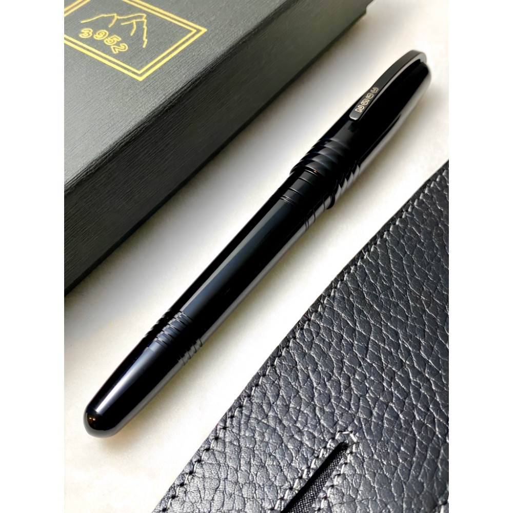 3952老山羊-葛瑪蘭 黑冰 黑漆鋼尖鋼筆-細節圖4