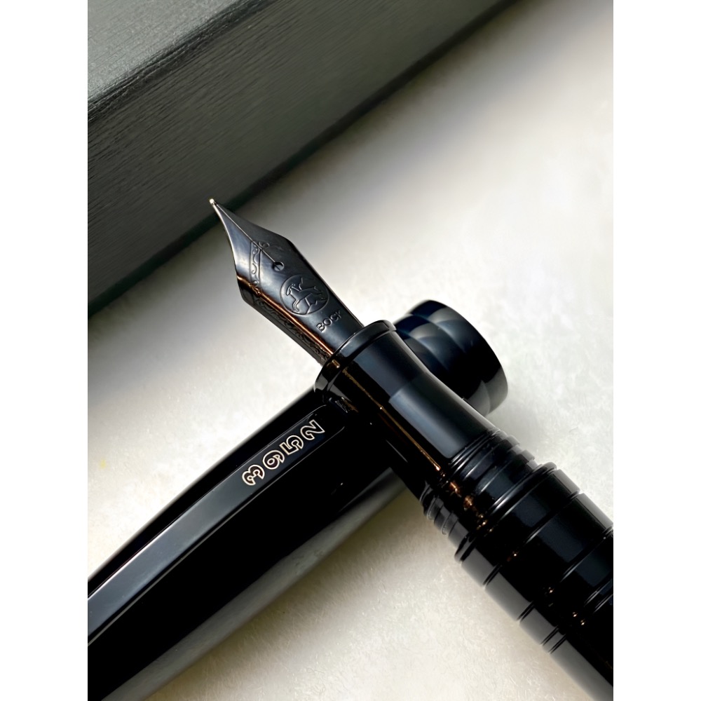 3952老山羊-葛瑪蘭 黑冰 黑漆鋼尖鋼筆-細節圖6