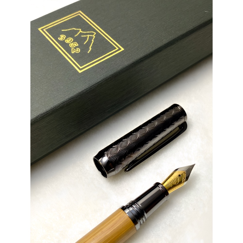 3952老山羊-阿罩霧 天然竹管 中號雙色鋼尖鋼筆-細節圖6