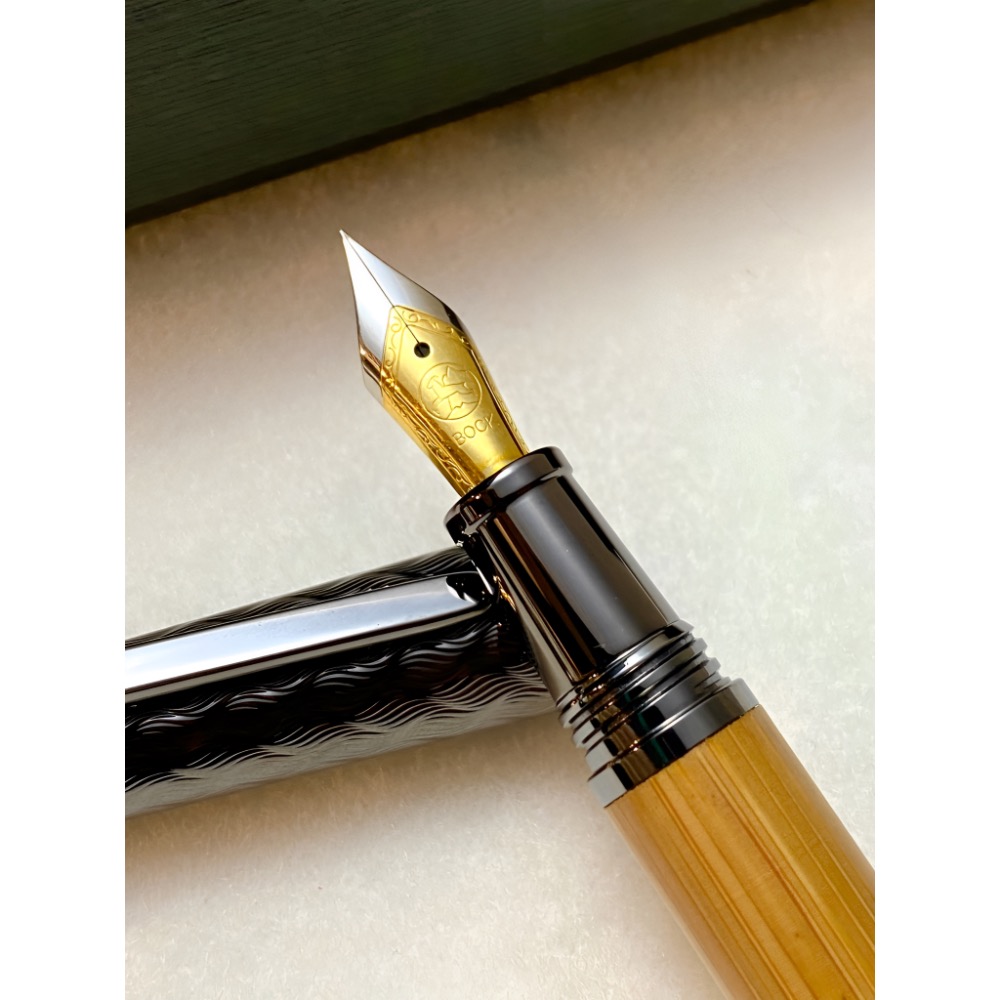 3952老山羊-阿罩霧 天然竹管 中號雙色鋼尖鋼筆-細節圖7