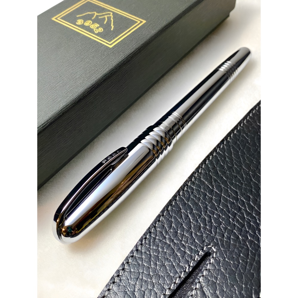 3952老山羊-葛瑪蘭 銀冰 白鋼尖鋼筆-細節圖3