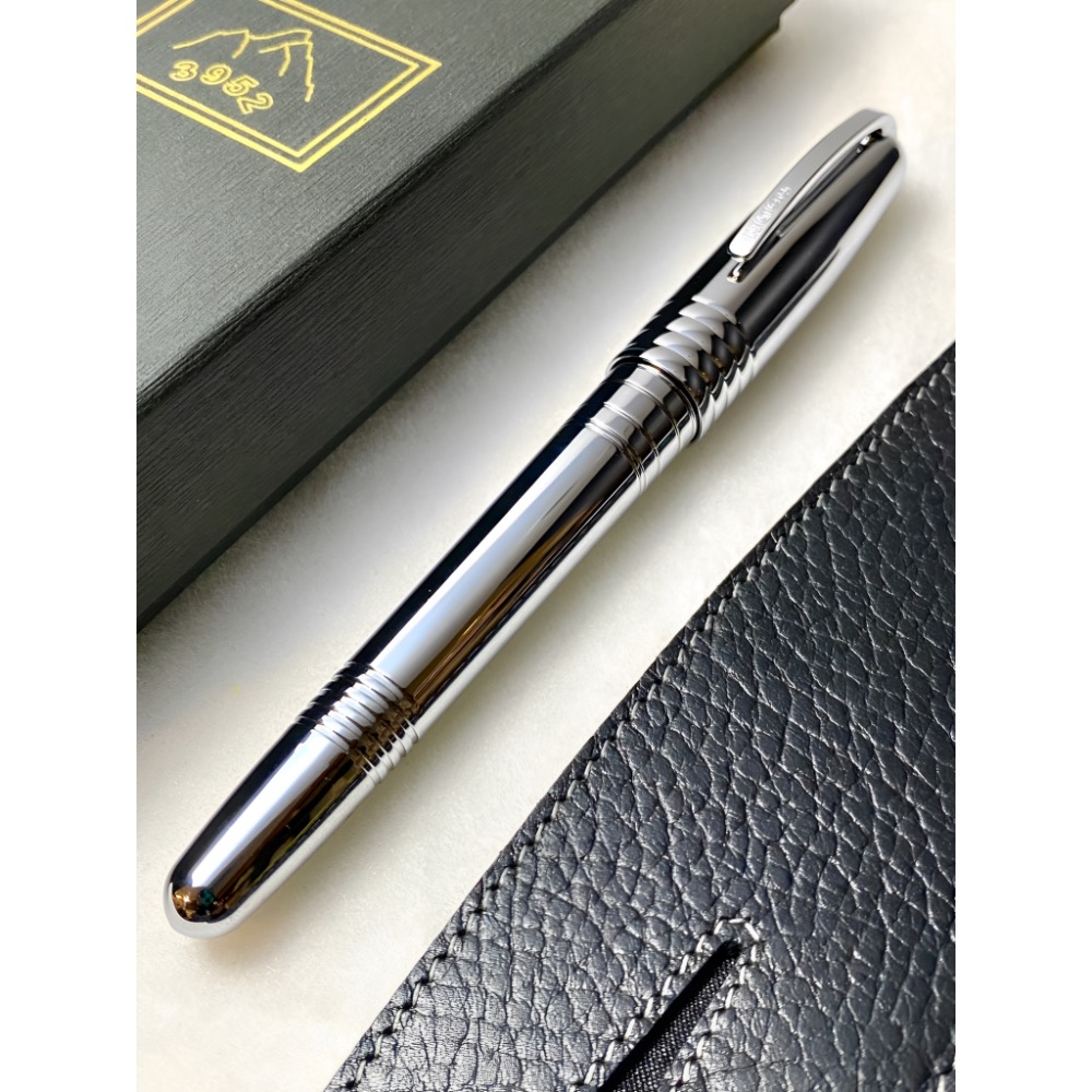 3952老山羊-葛瑪蘭 銀冰 白鋼尖鋼筆-細節圖4