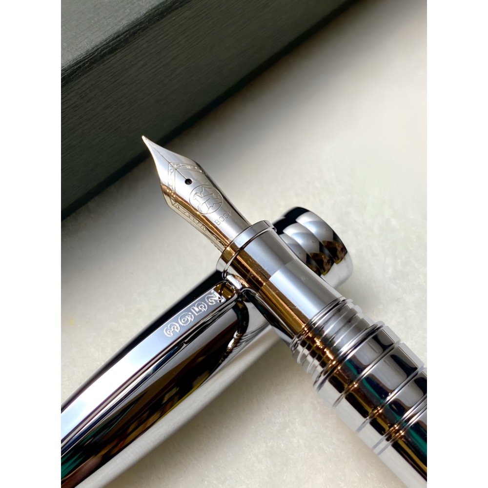 3952老山羊-葛瑪蘭 銀冰 白鋼尖鋼筆-細節圖6