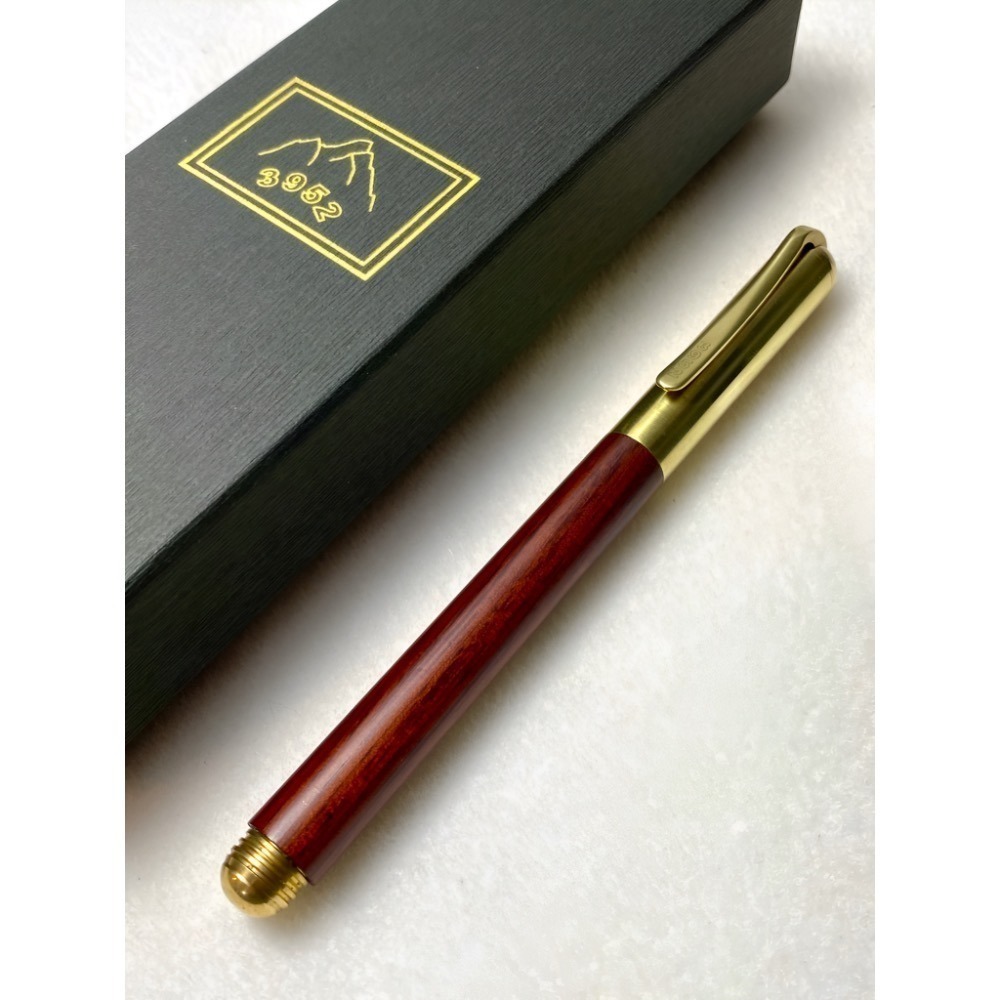 3952老山羊-噍吧哖 玫瑰木 原銅 白/雙色鋼尖鋼筆-細節圖3