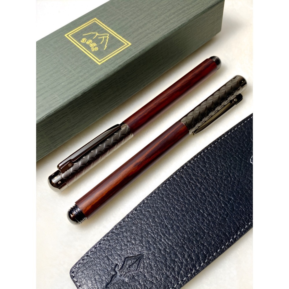 3952老山羊-鵝鑾鼻 玫瑰木 玫瑰金鋼尖鋼筆-細節圖4