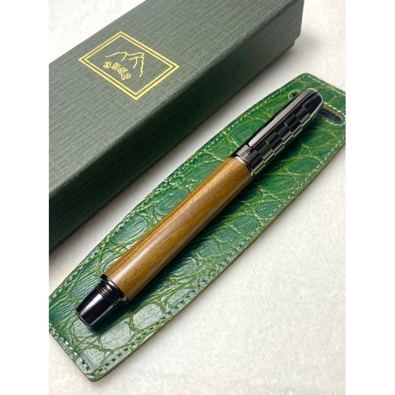 3952老山羊-CEO 嚴選綠檀木 雙色鋼尖鋼筆-細節圖2