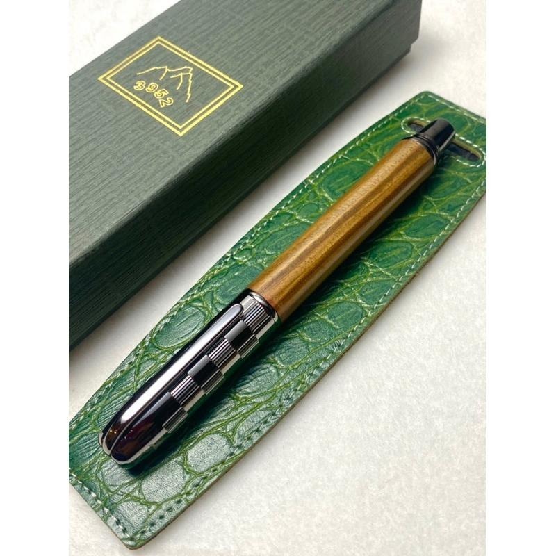 3952老山羊-CEO 嚴選綠檀木 雙色鋼尖鋼筆-細節圖3