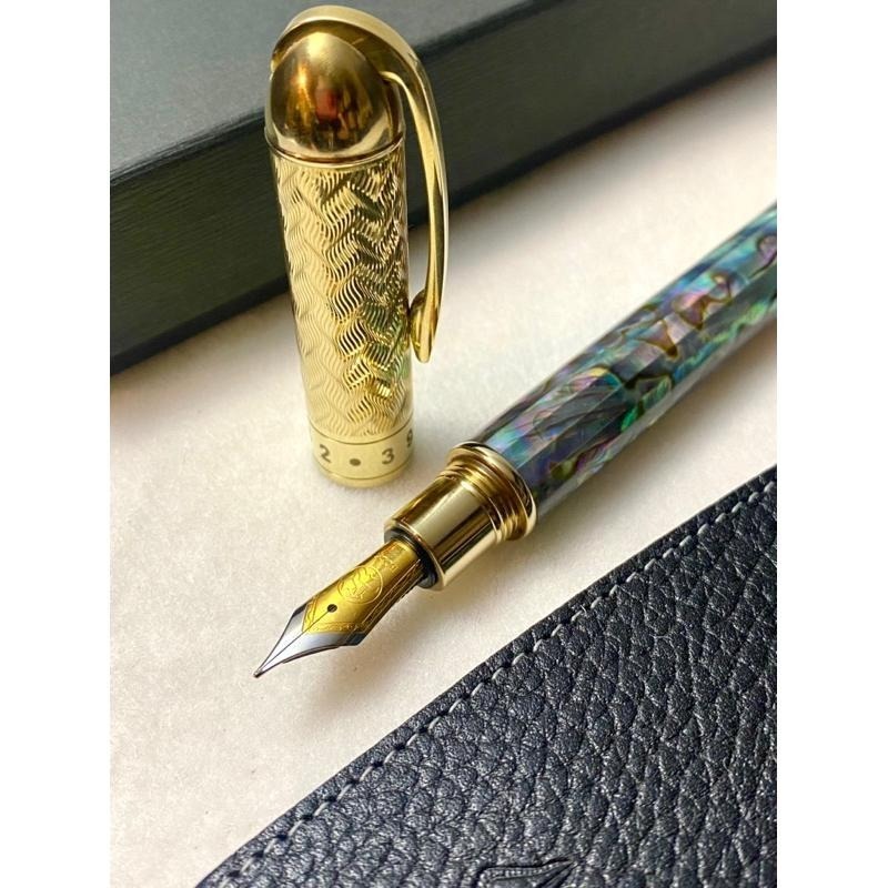 3952老山羊-CHAIRMAN 嚴選鮑魚貝殼 原銅 雙色鋼尖鋼筆-細節圖5