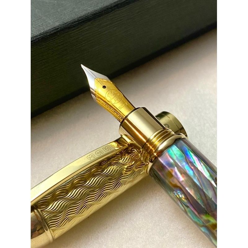 3952老山羊-CHAIRMAN 嚴選鮑魚貝殼 原銅 雙色鋼尖鋼筆-細節圖6