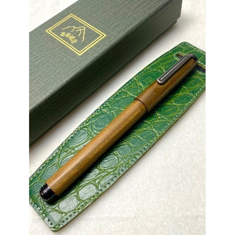 3952老山羊-陽竹林 嚴選綠檀木 書法鈦尖鋼筆-細節圖4