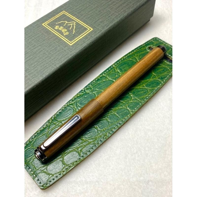3952老山羊-陽竹林 嚴選綠檀木 書法鈦尖鋼筆-細節圖5