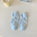 哈囉襪底家 襪子春夏新款淺口襪  糖果奶油色腳底燙畫 純色淺口船襪 可愛透氣小熊女襪-規格圖7